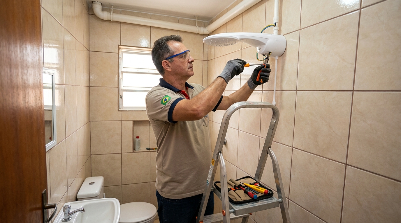 Substituição de Chuveiro Antigo no Cocó, Fortaleza‑CE